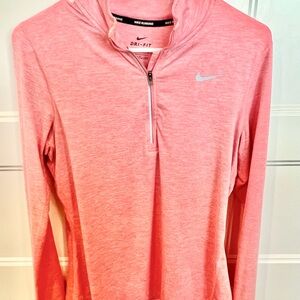 Nike Women's Pink Dri-FIT Running Long Sleeve Zip